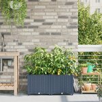 vidaXL Cache-pot de jardin Basketweave Gris 40 x 40 x 126cm Plastique