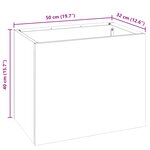 vidaXL Cache-pot de jardin Argent 50 x 32 x 40 cm Acier galvanisé