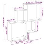 vidaXL Étagère murale chêne artisanal 80x15x78 5 cm bois d'ingénierie