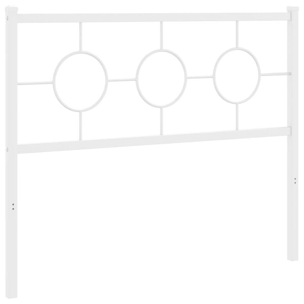 vidaXL Tête de lit métal blanc 100 cm