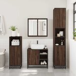 vidaXL Ensemble de meubles de salle de bain 4 Pièces chêne marron