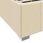 vidaXL Cadre de lit avec matelas Crème 180 x 200 cm tissu