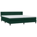vidaXL Sommier à lattes de lit et matelas vert foncé 180x220cm velours