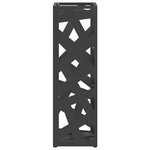 vidaXL Porte-parapluie Noir Métal Moyen Motif Support de parapluies