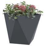 vidaXL Jardinière Anthracite 40 x 40 x 40 cm Acier