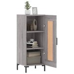 vidaXL Buffet Sonoma gris 34 5x34x90 cm Bois d'ingénierie