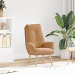vidaXL Chaise relaxante en tissu beige imitation laine bouclée