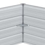 vidaXL Jardin surélevé Aspect bois 129 x 129 x 45 cm Acier galvanisé