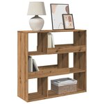 vidaXL Bibliothèque/Séparateur de pièce chêne artisanal 100x33x94 5 cm