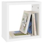 vidaXL Étagères cube murales 2 Pièces Blanc 30x15x30 cm