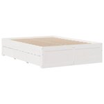 vidaXL Cadre de lit sans matelas avec tiroirs blanc 140x200cm bois pin
