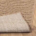vidaXL Tapis de surface Carré HUARTE Naturel 200 x 200 cm Polyester