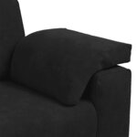 vidaXL Canapé à 3 places noir 220x77x82 cm velours