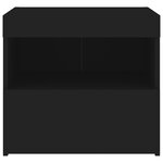 vidaXL Table de chevet avec lumières LED noir 50x40x45 cm