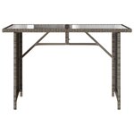 vidaXL Ensemble à manger de jardin et coussins 2 Pièces gris rotin