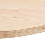vidaXL Dessus de table 60x30x2 5 cm bois de pin massif ovale