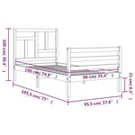 vidaXL Cadre de lit sans matelas bois massif