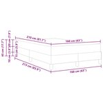 vidaXL Lit à ressorts avec matelas Gris clair 160 x 210 cm tissu