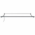 vidaXL Auvent Rayé Vert et blanc 3 x 2 5 m Polyester et métal