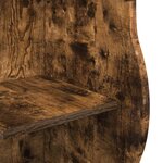 vidaXL Étagère d'angle Chêne fumé 34 x 33 x 102 cm Bois d'ingénierie