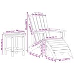 vidaXL Mobilier de jardin lounge 3 Pièces Blanc 38 x 38 x 46 cm Plastique