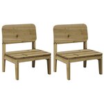 vidaXL Chaises de jardin lot de 2 cire marron 60x52 5x72 cm