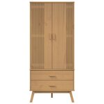 vidaXL Garde-robe OLDEN marron 76 5x53x172 cm bois massif de pin