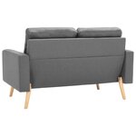 vidaXL Ensemble de canapés 3 Pièces Tissu Gris clair