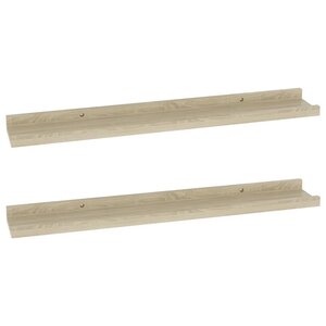 vidaXL Étagères murales 2 Pièces chêne sonoma 60x9x3 cm