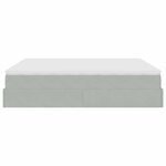 vidaXL Cadre de lit ottoman avec matelas gris clair 200x200 cm velours