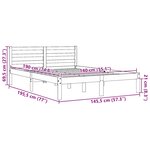 vidaXL Cadre de lit sans matelas cire marron 140x190cm bois pin massif