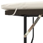 vidaXL Canapé de jardin avec coussins 2 places marron résine tressée