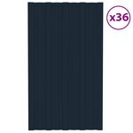 vidaXL Panneaux de toiture 36 Pièces Acier galvanisé Anthracite 80x45 cm