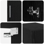 Cabinet Slim vidaXL Chêne noir 30x42.5x225 cm Bois d'ingénierie