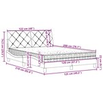 vidaXL Lit avec matelas gris foncé 120x200 cm tissu