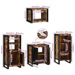 vidaXL Ensemble de mobilier de salle de bain Montage mural 4 Pièces