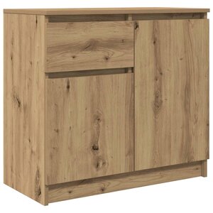vidaXL Buffet avec tiroir chêne artisanal 71x35x65 cm bois ingénierie