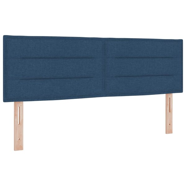 vidaXL Tête de lit LED avec bandes LED Bleu 144 cm tissu