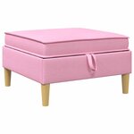 vidaXL Canapé modulaire avec rangement 4 Pièces Rose Tissu