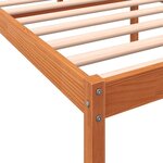 vidaXL Lit pour personne âgée cire marron 90x200 cm bois de pin massif