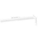 vidaXL Étagères murales 2 Pièces Blanc brillant 100x9x3 cm