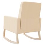 vidaXL Chaise à bascule Crème Tissu