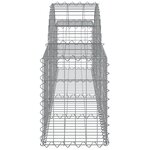 vidaXL Paniers à gabions arqués 11 Pièces 200x30x40/60 cm Fer galvanisé