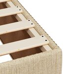vidaXL Cadre de lit sans matelas crème 100x200 cm tissu
