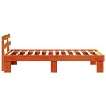 vidaXL Cadre de lit Marron 80 x 200 cm Bois de pin massif