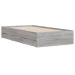 vidaXL Cadre de lit avec tiroirs sans matelas sonoma gris 100x200 cm