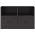 vidaXL Meubles TV 2 Pièces noir 67x39x44 cm acier