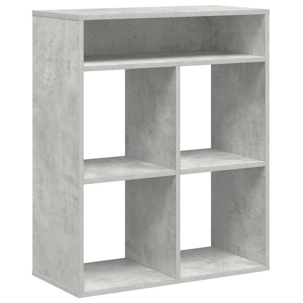 vidaXL Bibliothèque gris béton 66x31x80 cm bois d’ingénierie