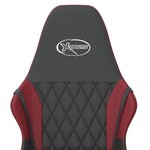 vidaXL Chaise de jeu Noir et rouge bordeaux Similicuir