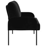 vidaXL Canapés avec coussin 110cm Noir Contreplaqué